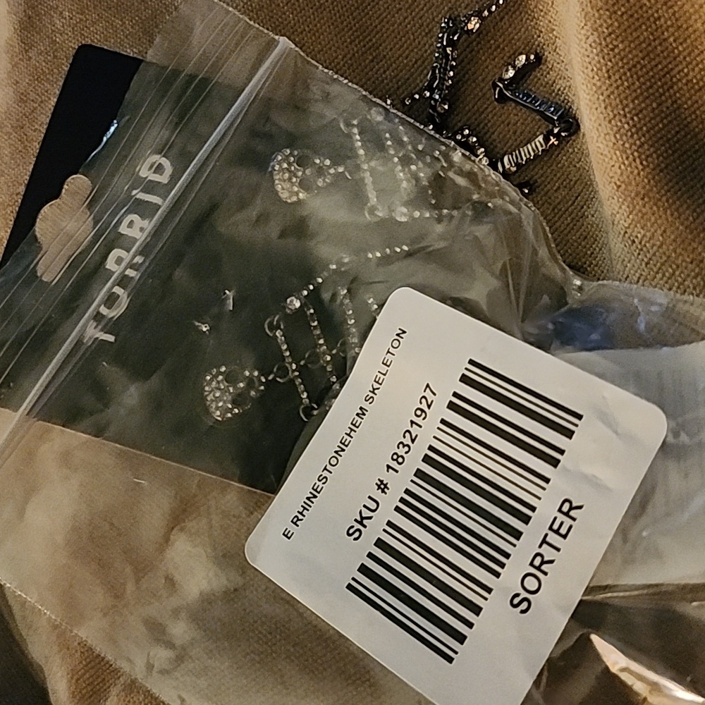 Torrid Rhinestone Skeleton Earrings - Picture 4 of 4